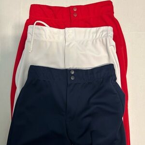 Bundle of 3 Women’s Intensity‎ Fastpitch Softball Pants Red, White & Blue Small
